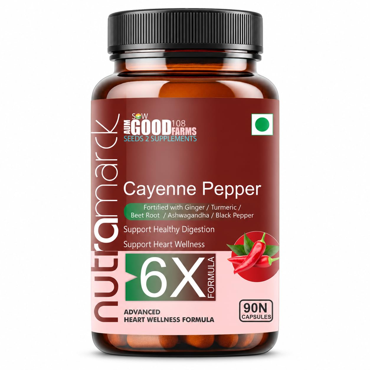 [BRSROBQBCUIGC2AV] Cayenne Pepper Capsules, 90 Capsules