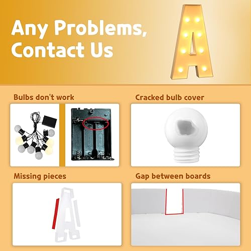 Miniatura 6 de imprsv Letras de marquesina de 3 pies, letras moasaicas de marquesina iluminadas para decoración de cumpleaños, boda, compromiso, fiesta, kit de