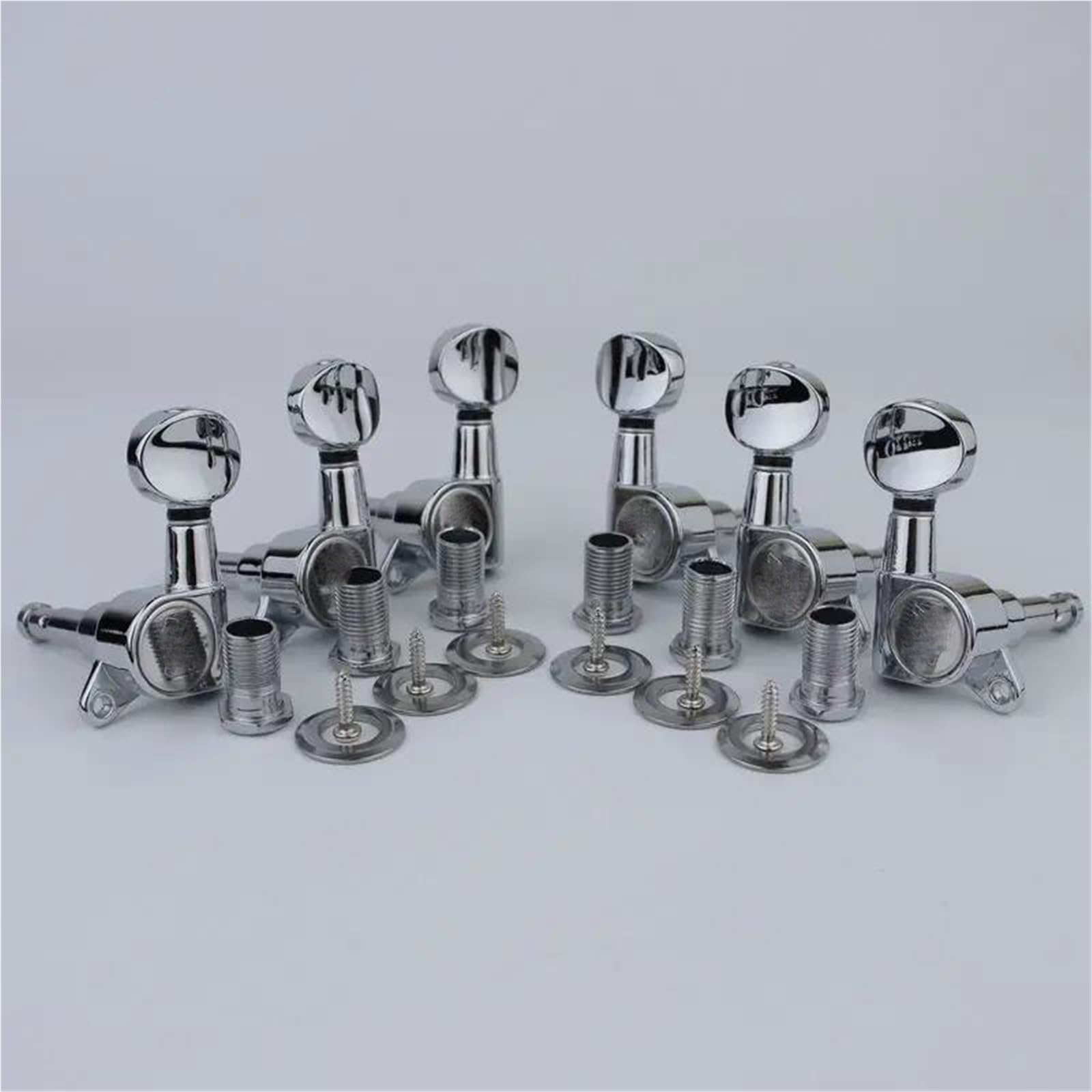 Mini Afinadores De Botón Ovalado Con Relación Engranaje 1:19 Adecuados Para Guitarras Estilo ST/TL Clavijas Afinación Universales Guitarra | Clavijas de afinación de guitarra(3R3L)