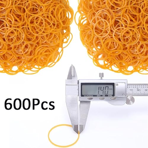 AMUU Gummibänder, 600 Stück, Größe 25 mm, kleines Gummiband für Bürobedarf, Schule, Zuhause, elastisches Band