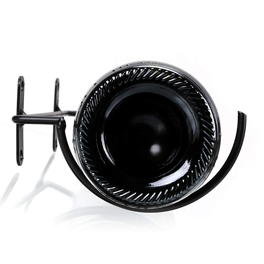 BSTKEY Soporte de hierro para pared de 6 unidades para botellas de vino, vino tinto, bebidas para adultos, expositor de botellas de licores, organizador colgante, boca de botella a la derecha