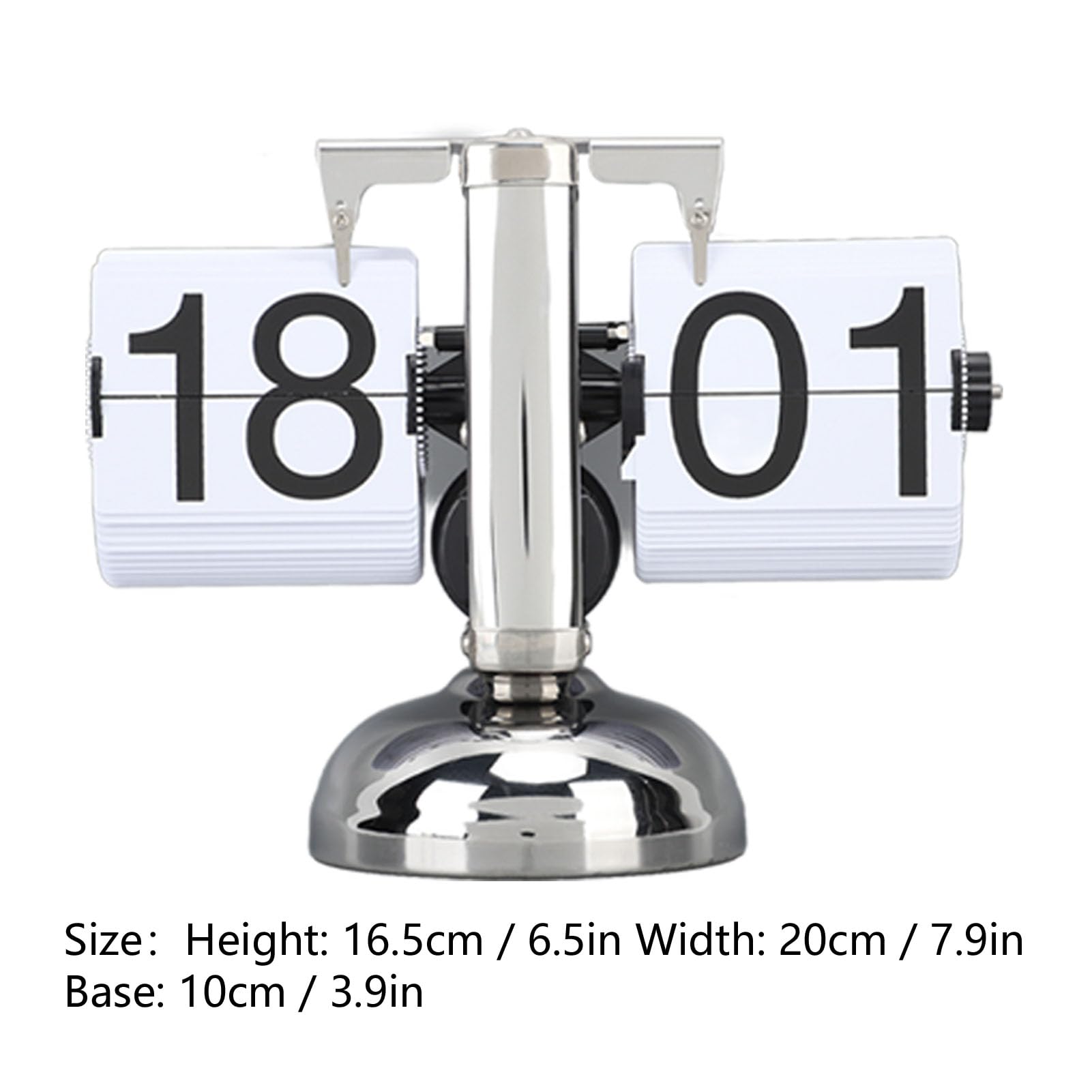 Reloj de Escritorio con Tapa, Reloj con Tapa de 24 Horas, Temporizador mecánico de Acero Inoxidable 304, Funciona con Pilas, decoración del hogar para Sala de Estar, Oficina, (Página Blanca)