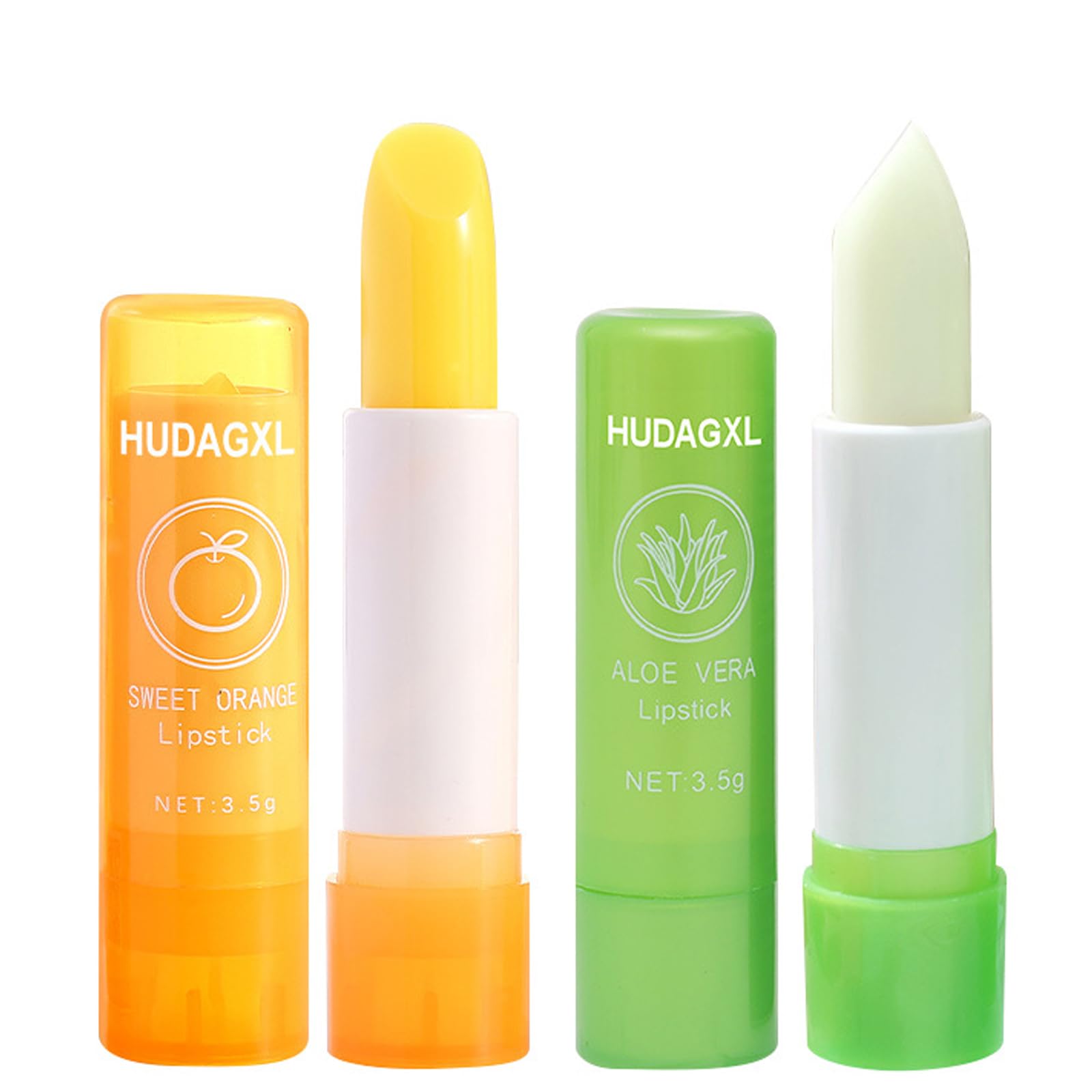 2PCS Lip Balm Set, Colour Changing Lipstick for Dry Chapped Cracked Lips Treatment, Moisturizing Soothing Hydrating Lip Repair Moisturizer Set, Make up Gift for Women Girls