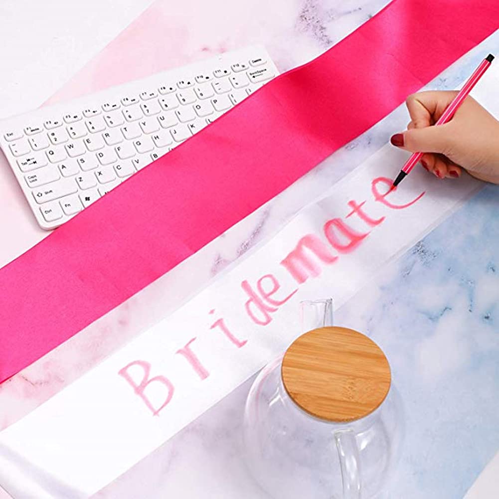 4 Bandas De Satén En Blanco DIY – 158x9.5cm – Para Bodas, Fiestas, Concurso