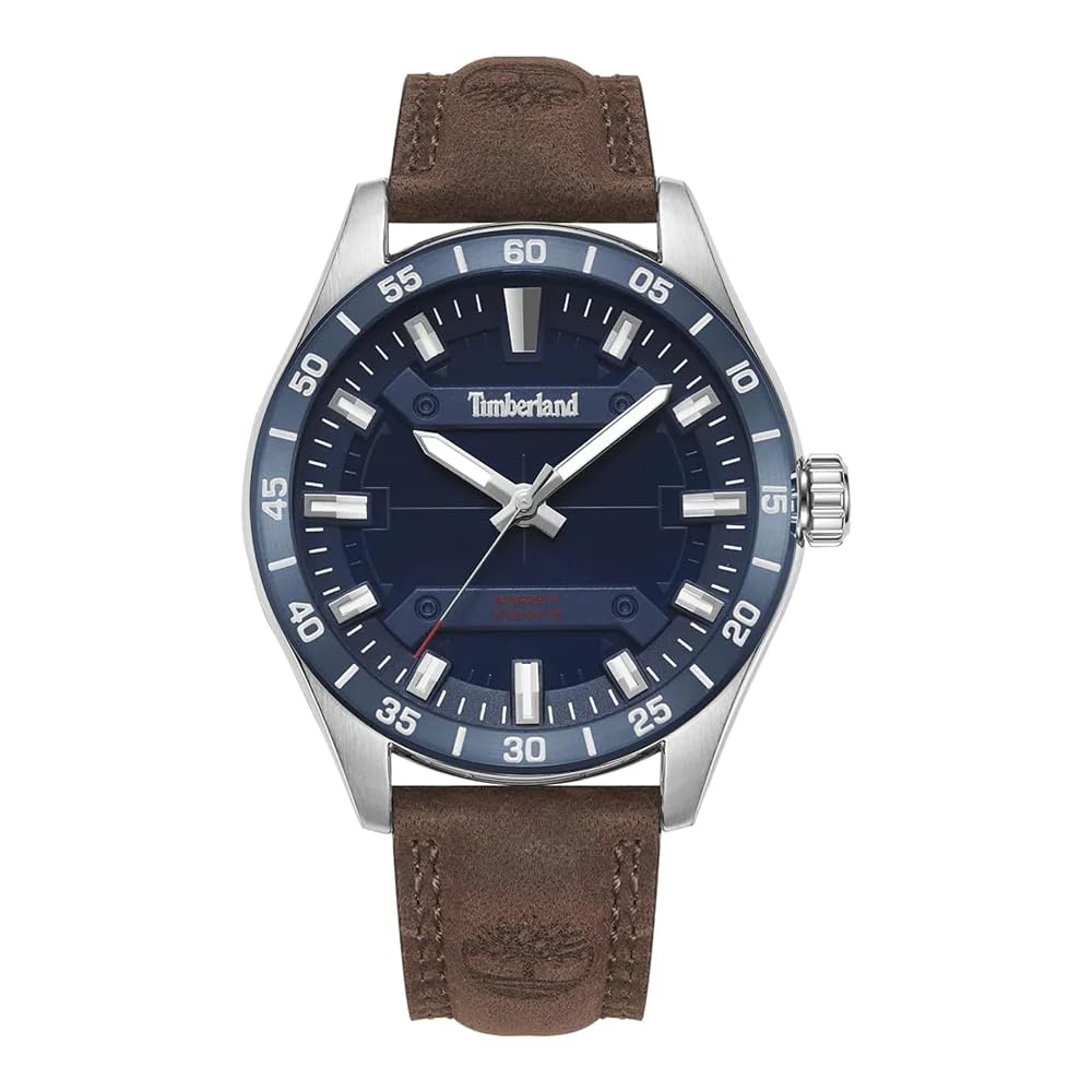 Timberland Leather Analog Navy Blue Dial Mens Watch-Tdwga2201204, Band_Silver (B09W65Q23S) Amazon Price History, Amazon Price Tracker