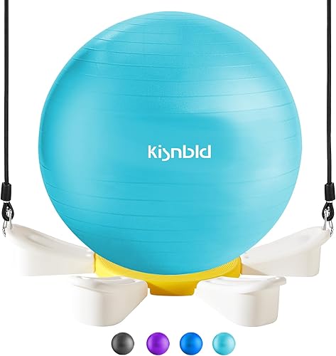 Pelota de ejercicio, base de pelota de yoga en forma de margarita con bandas de resistencia para estabilidad, yoga, equilibrio y embarazo, silla de disponible en Yaxa Guatemala