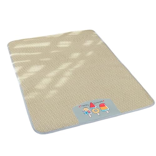 JakZeay 犬小屋 夏用 クールマット アイスパッド ペット ペット用品 猫 犬用 特大 ラタンマット 通気性 犬用 クールマット 犬小屋、小型犬・中型犬用家庭犬マット、ペット用品、猫のベッド 犬用マット ペットクール 犬用ベッド ウォーターパッド、夏