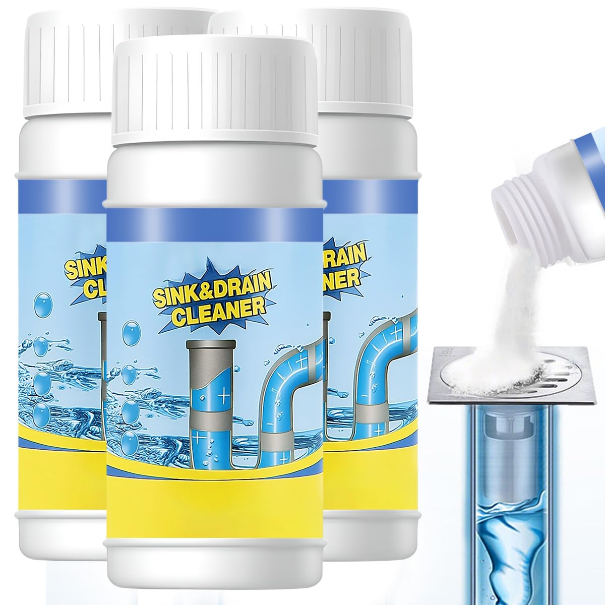2026 Nouveau Déboucheur Canalisation, Wild Tornado Sink and Drain Cleaner, Lanoxie Déboucheur Pro Nettoyant Pour évier et Canalisation pour Toilettes Baignoire Douche Lavabo Déboucheur (3)