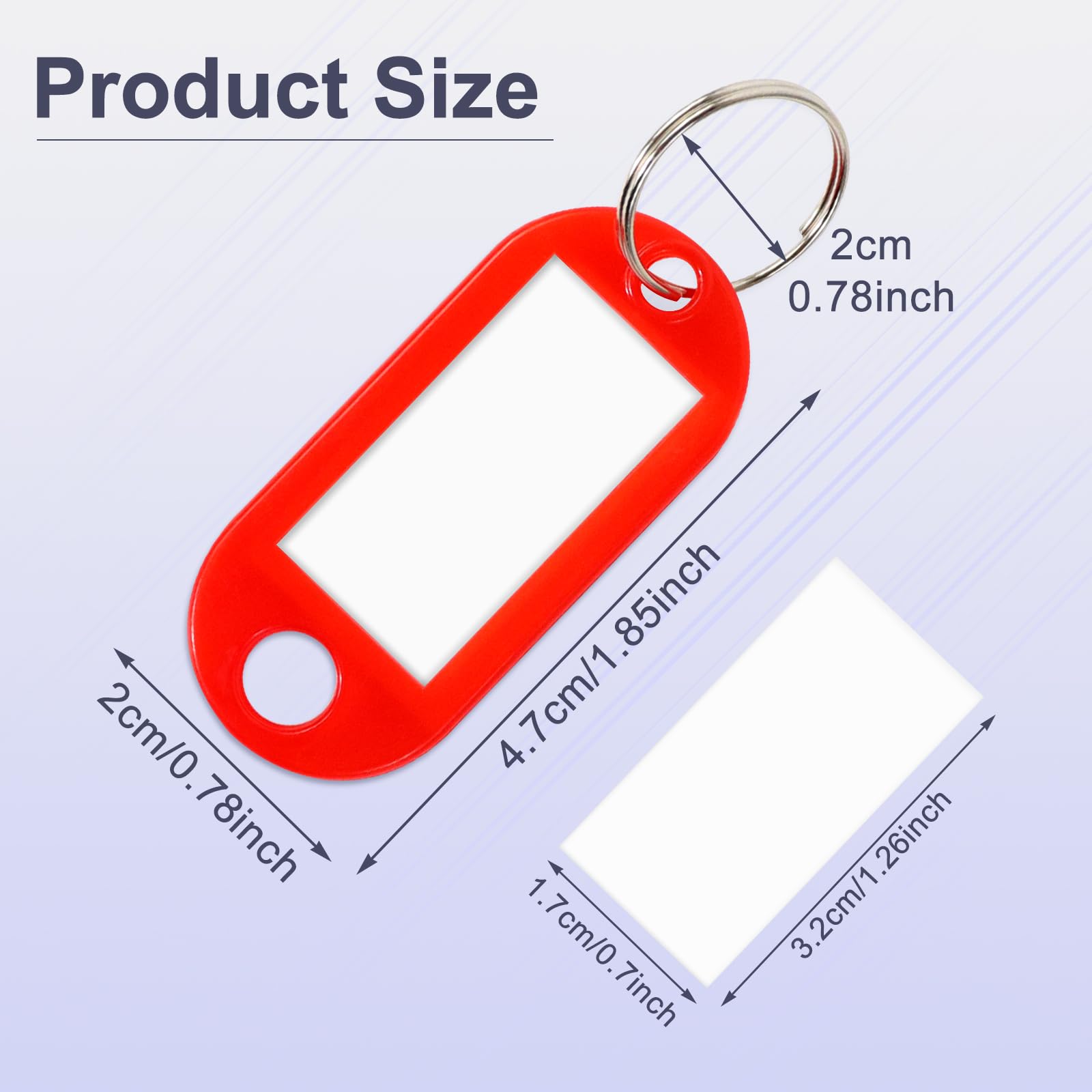 Portachiavi Scrivibili - 100 Pezzi Con Anelli E Etichette Per Chiavi E Bagagli