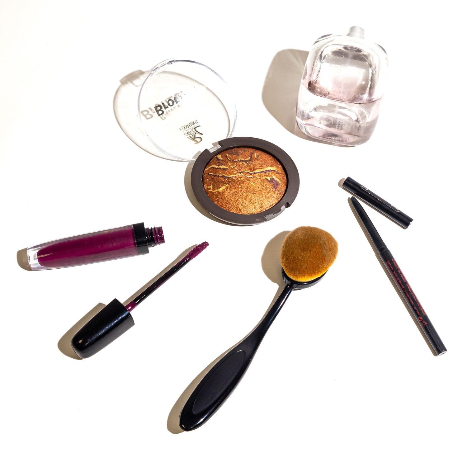 Intirilife Pędzel do makijażu Oval w rozmiarze 2 - Średnica pędzla 3,5 cm-Pędzel do makijażu Pędzel do tuszu w kształcie szczoteczki do zębów Pędzel kosmetyczny do podkładu korektora