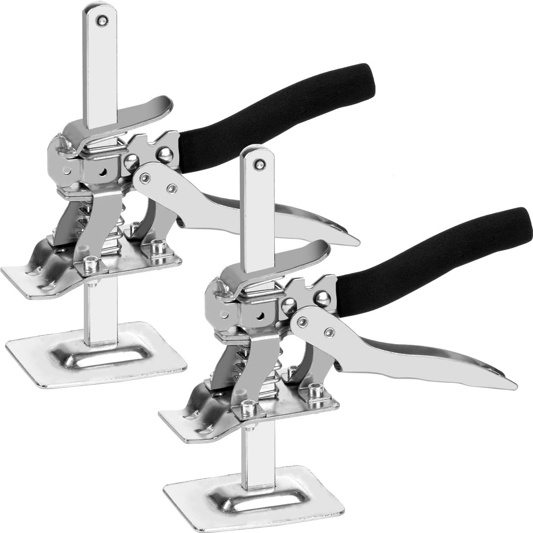 Photo 1 of 2 Packs Hand Lifting Tool Jack, Labor-Saving Arm Jack, The Height Raised by 5-100mm, Door Panel Drywall Lifting Cabinet, Up to 220 lb, Board Lifter, Tile Height Adjuster (0.2-3.9 Inch | Solid Rod) gold