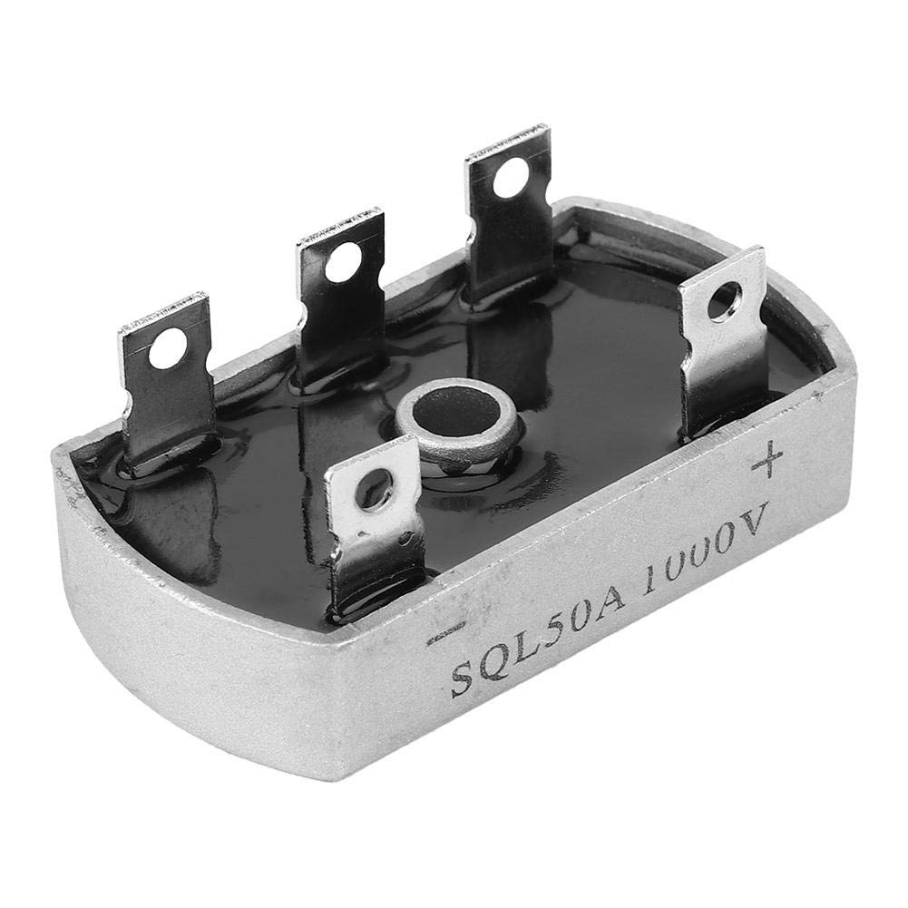 4 Stück SQL50A 1000V Drehstrom-Gleichrichterbrücke – 3-Phasen, Niedrige Verluste, Robustes Harzgehäuse, Für Motoren & Mehr