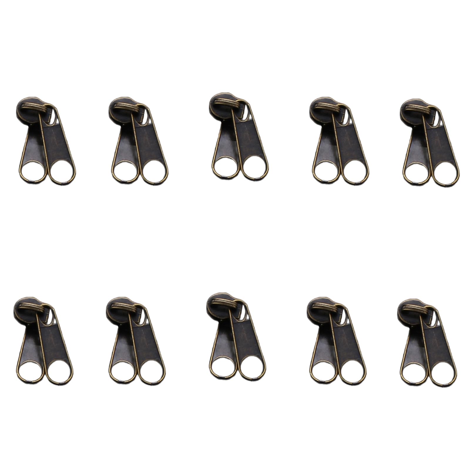 Carotoe K 10 Pcs Single/Double Side Zippers Pullers Zippers Slider 3#5# Zip Repair Set For Jackets Clothes