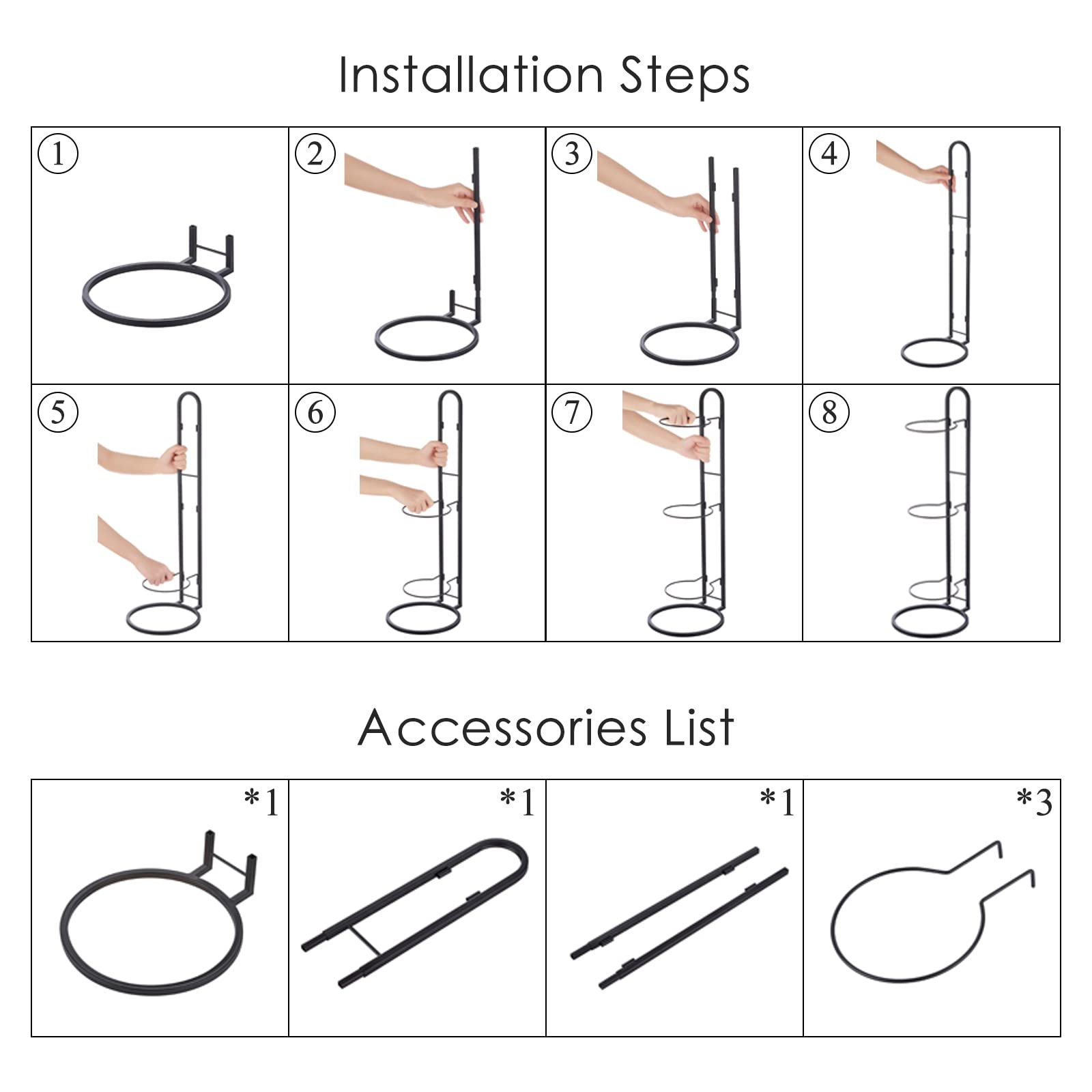 Soporte para Balones de Baloncesto Estante Almacenamiento 3 Capas Vertical Desmontable