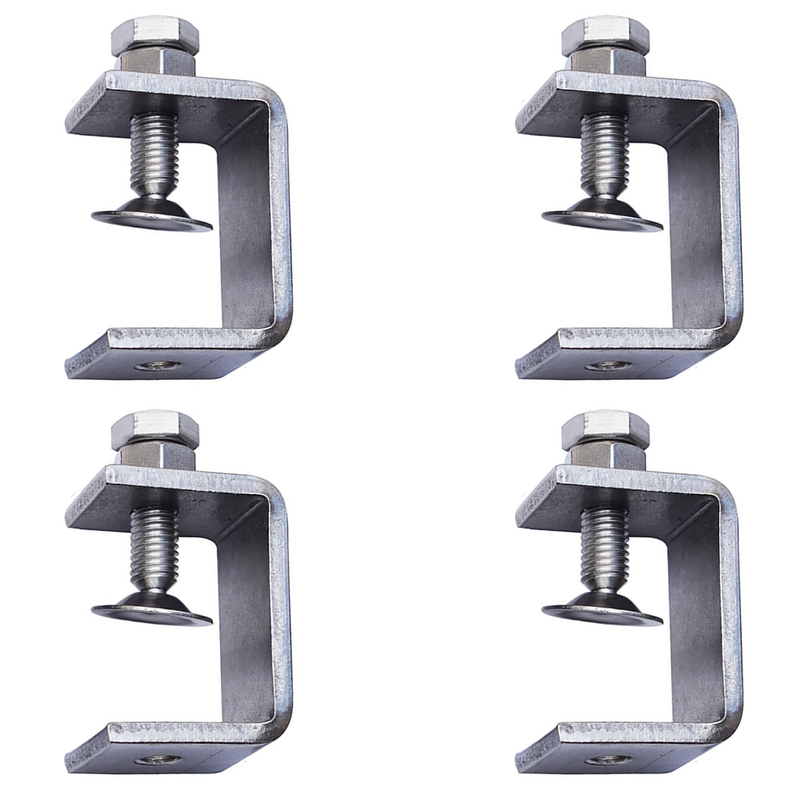 Abrazaderas de escritorio, 4 abrazaderas C pequeñas de 47 mm, abrazadera de tigre C de acero inoxidable, abrazadera de tigre de apertura de mandíbula ancha para escritorio, tableta, carpintería