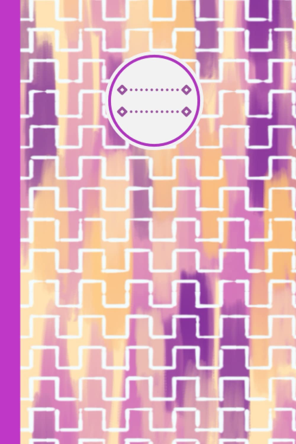 Notebook: hand drawn seamless pattern Notebook-6x9"/ 120 pages/Matte Paperback/ Lavender orange honey