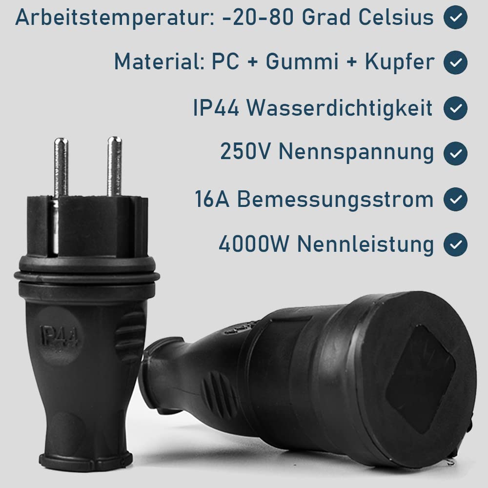 Prolunga 30 Metri Da Esterno As - Schwabe Xperts CEE H07RN-F 5G2,5 Con Spina CEE 400 V, 5 Poli, 2 Prese Di Contatto Di Protezione Da 230 V, 1 Presa CEE 400 - Foto 8