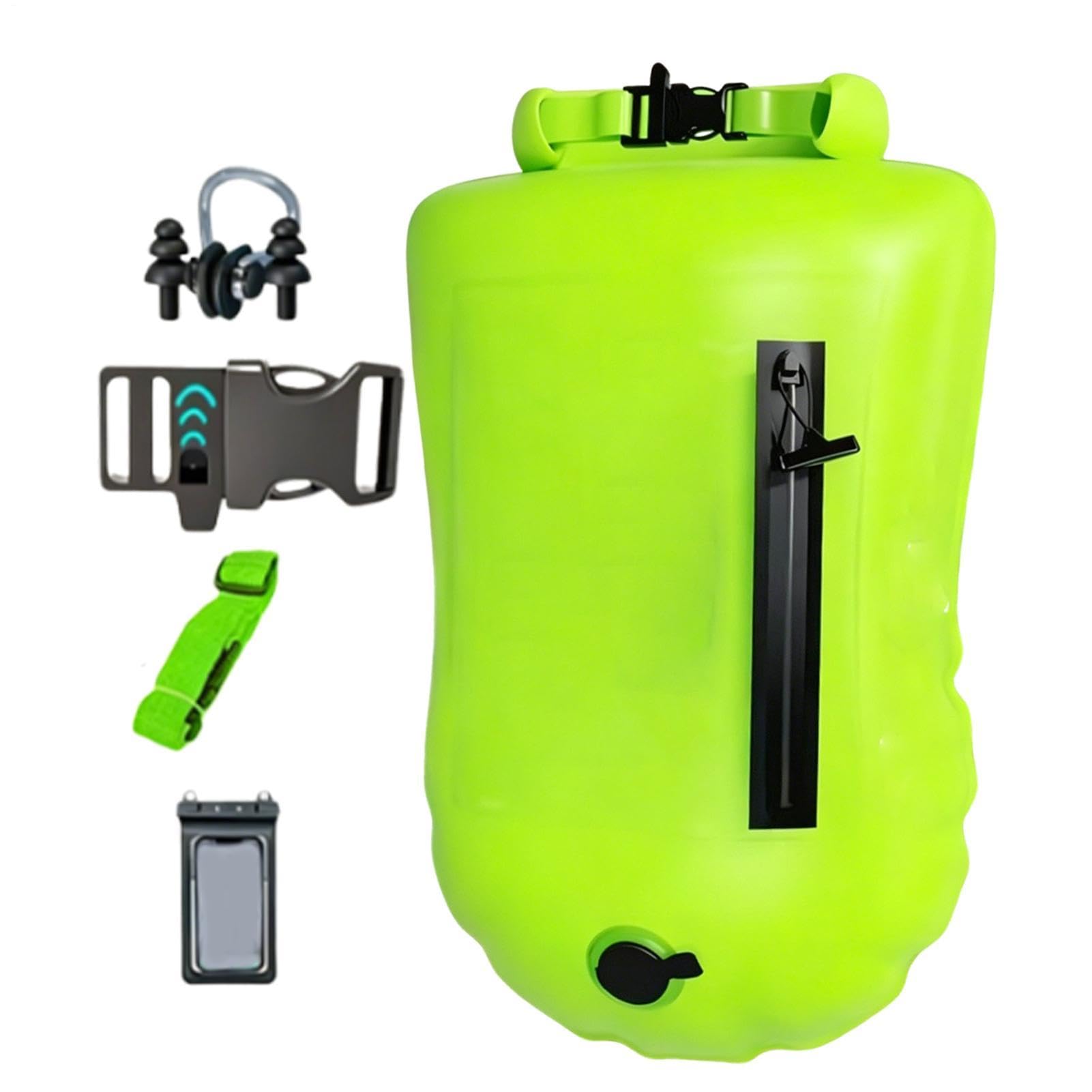 Boa da nuoto per acque libere, con touchscreen per telefono, galleggiante, galleggiante, per triatleti, kayaker, snorkeler, allenamento sul lago, corse all'aperto