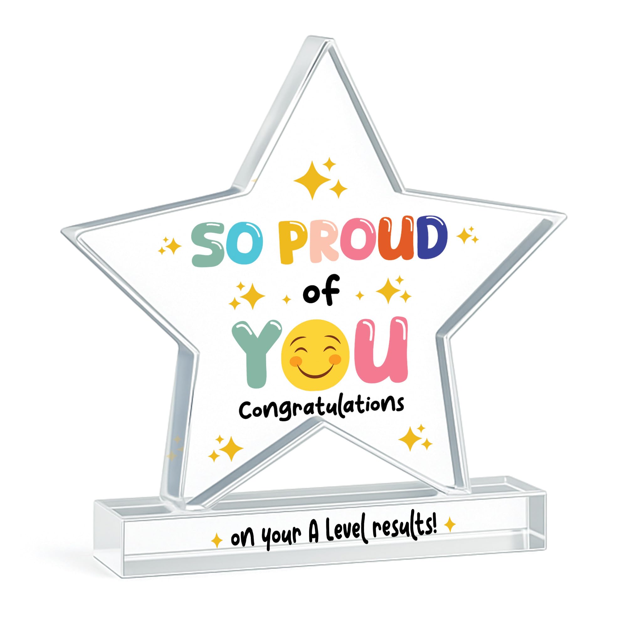 RED OCEAN So Proud Of You Gift Congratulations Gift For A Level Results Day Star Plaque Daughter Son Granddaughter Grandson Passing Exams For Him Her