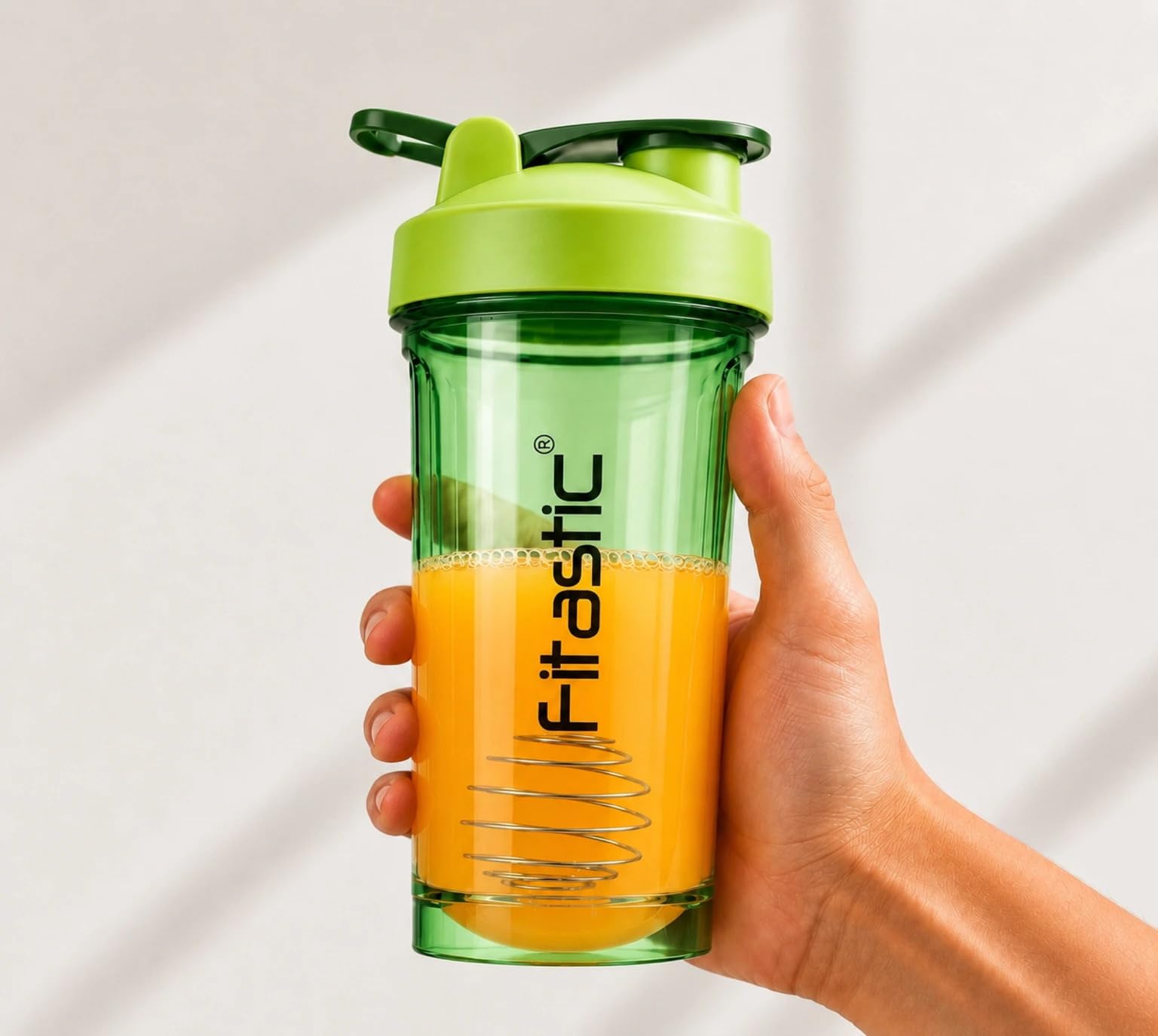 Bolt White Black cap Transparent Shaker Bottle – Leak-Proof, BPA-Free, Clear 500 ml PET Shaker (Pack of 1, Green)-image-34