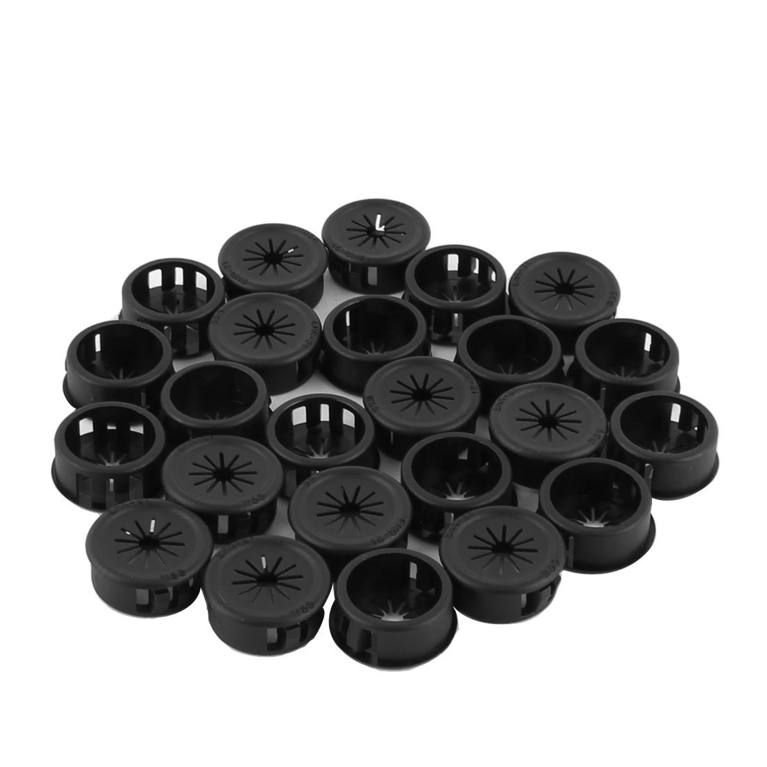 Aexit Cable Hose Cable Assemblies 21mm Mount Dia Snap in Webbed Bushing Harness Grommet Protect Power Cables 24 Pcs