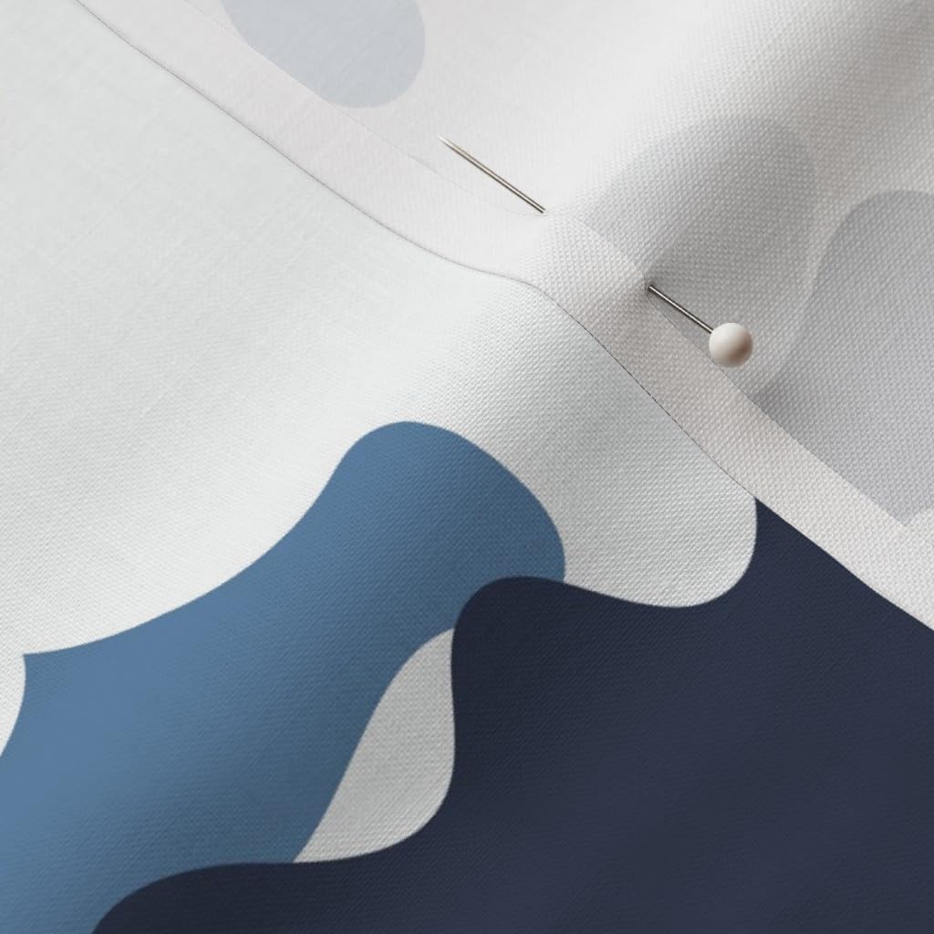 Spoonflower Fabric - Blue White Camouflage Pattern Camo Water Abstract Nursery Printed on Petal Signature Cotton Fabric by The Yard - Sewing Quilting Apparel Crafts Decor