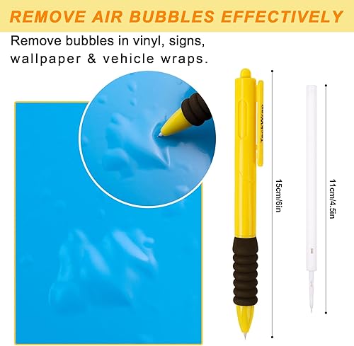 Miniatura 2 de TECKWRAP Bolígrafo de deshierbe para proyectos de manualidades de vinilo, liberación de aire, para despegar vinilo, fácil instalación y deshierbe