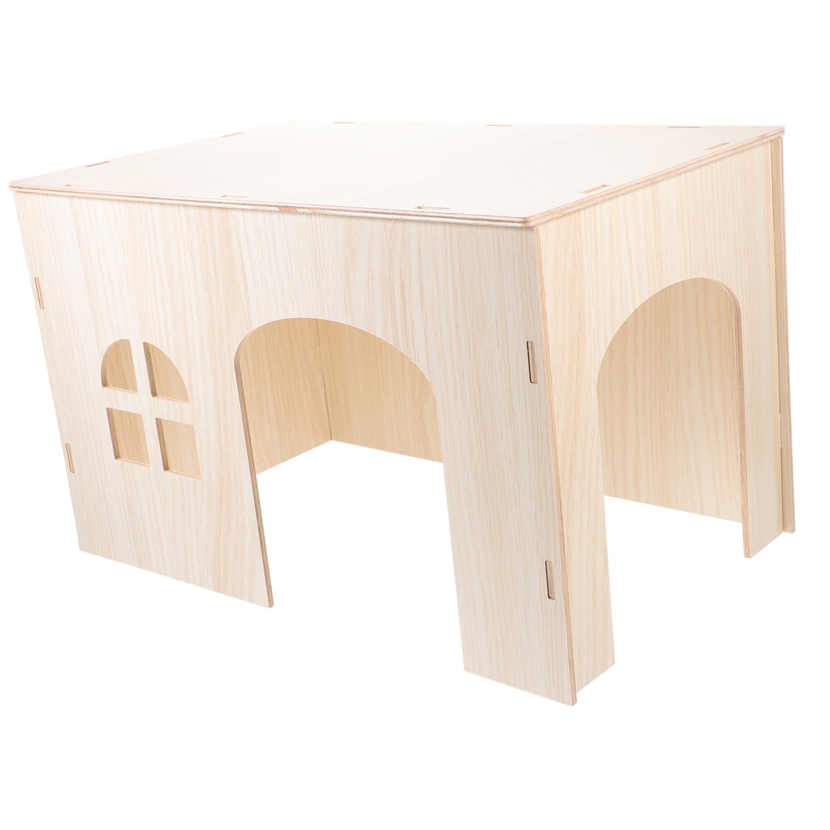 Mipcase Guinea Pig Hideout Wooden House for Hamsters Chinchillas Small Pets Durable Multi Use Habitat for Resting Sleeping Playing Present for