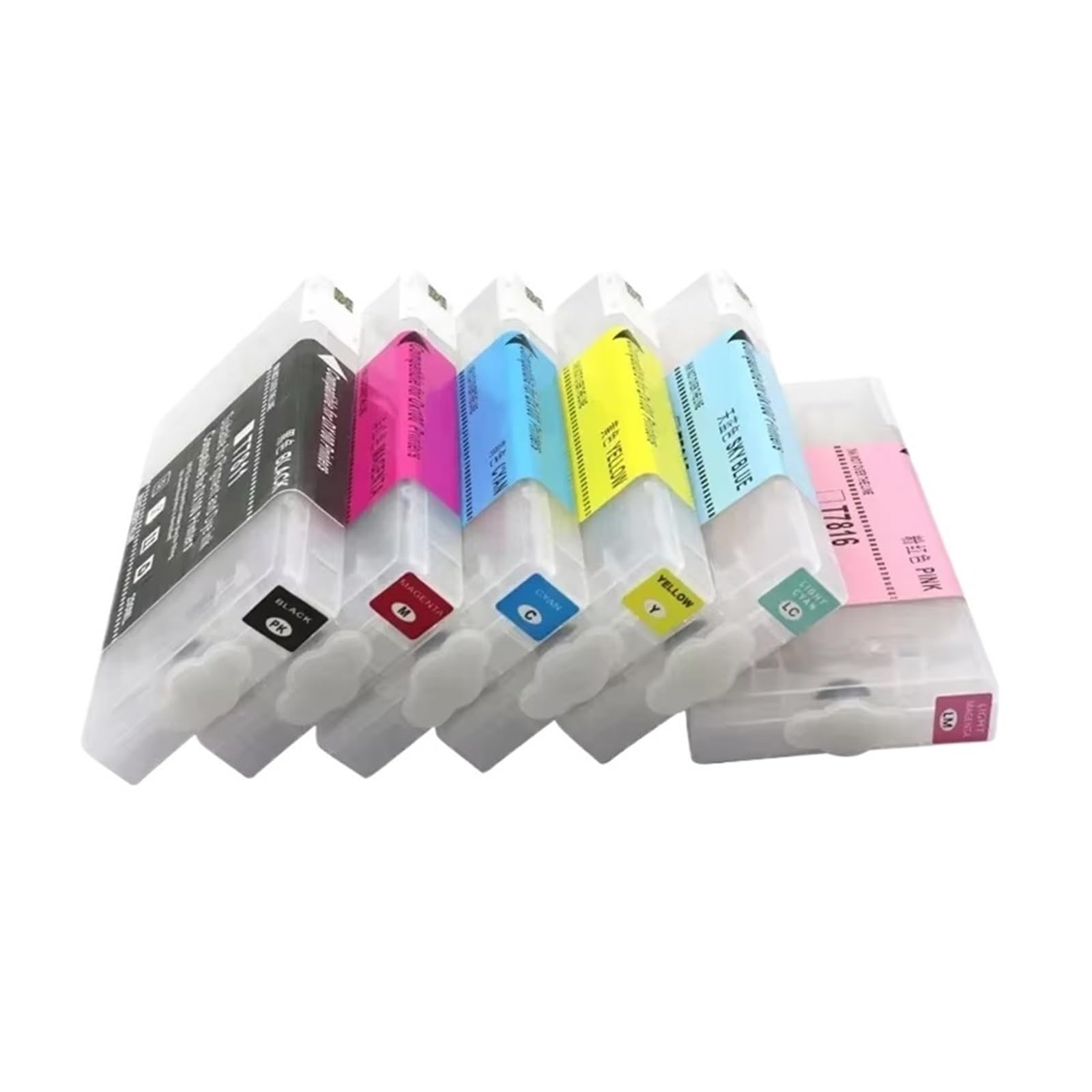 Kompatibel mit Fuji, T7811 T7812 T7813 T7816 Refill Cartridges | 200 ml 6 Farben 1 Satz leere Tintenpatronen for Frontier-s DX100 Drucker