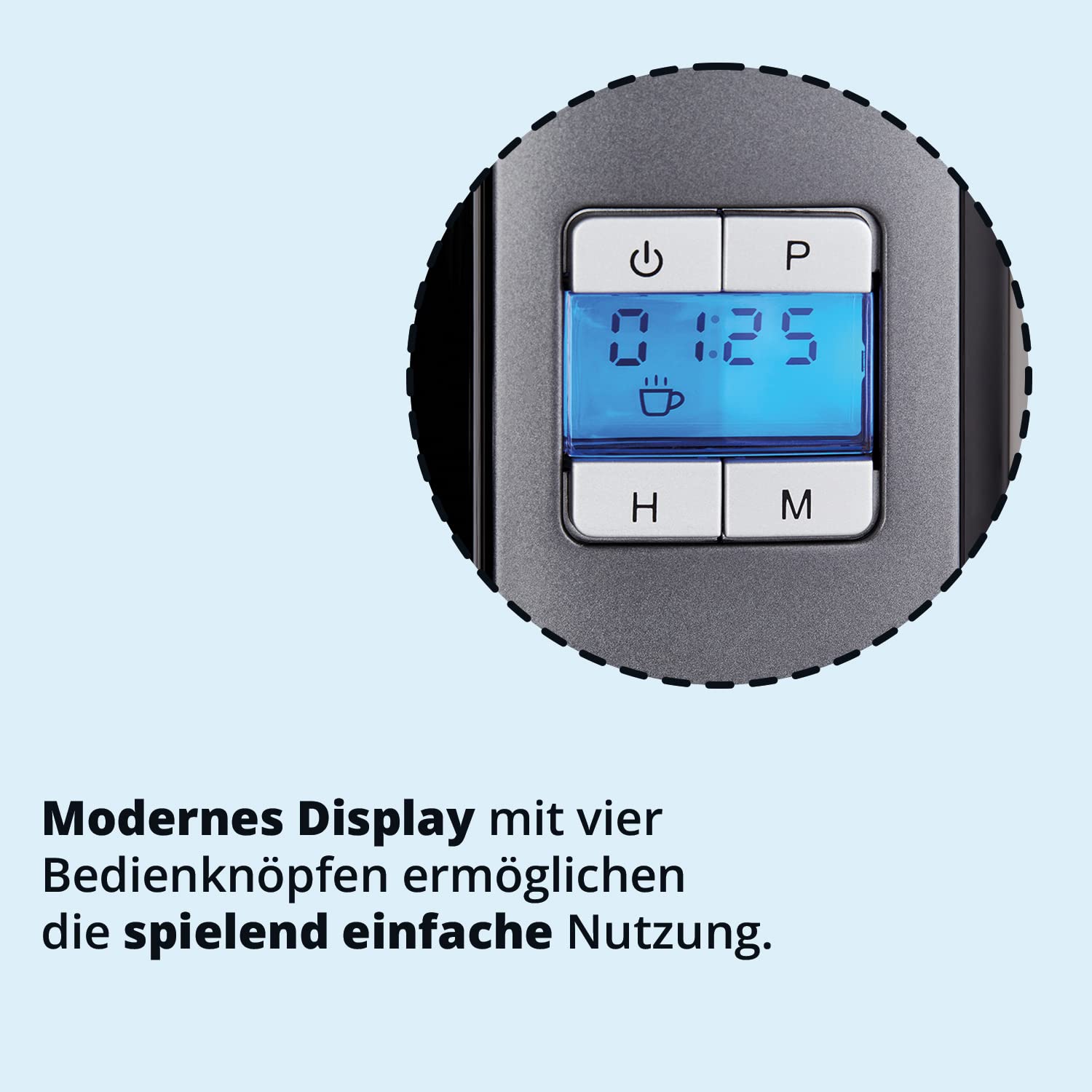 KHG Kaffeeautomat KA-124 (GE) aus Metall in grau, Kapazität für 12 Tassen, mit Glaskanne 1,5 Liter, Warmhalteplatte, Abschaltautomatik, Wasserstandsanzeige, Tropfstopp