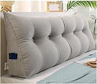 Vista 13 de Almohada triangular para cabecero, almohada de lectura, almohada grande para cabecero, soporte de espalda, cojín lumbar con funda extraíble