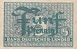  BRD (BR.Deutschland) Rosenbg: 250a gebraucht (III) 1948 5 Pfennig Bank Deutscher Länder (Banknoten für Sammler)