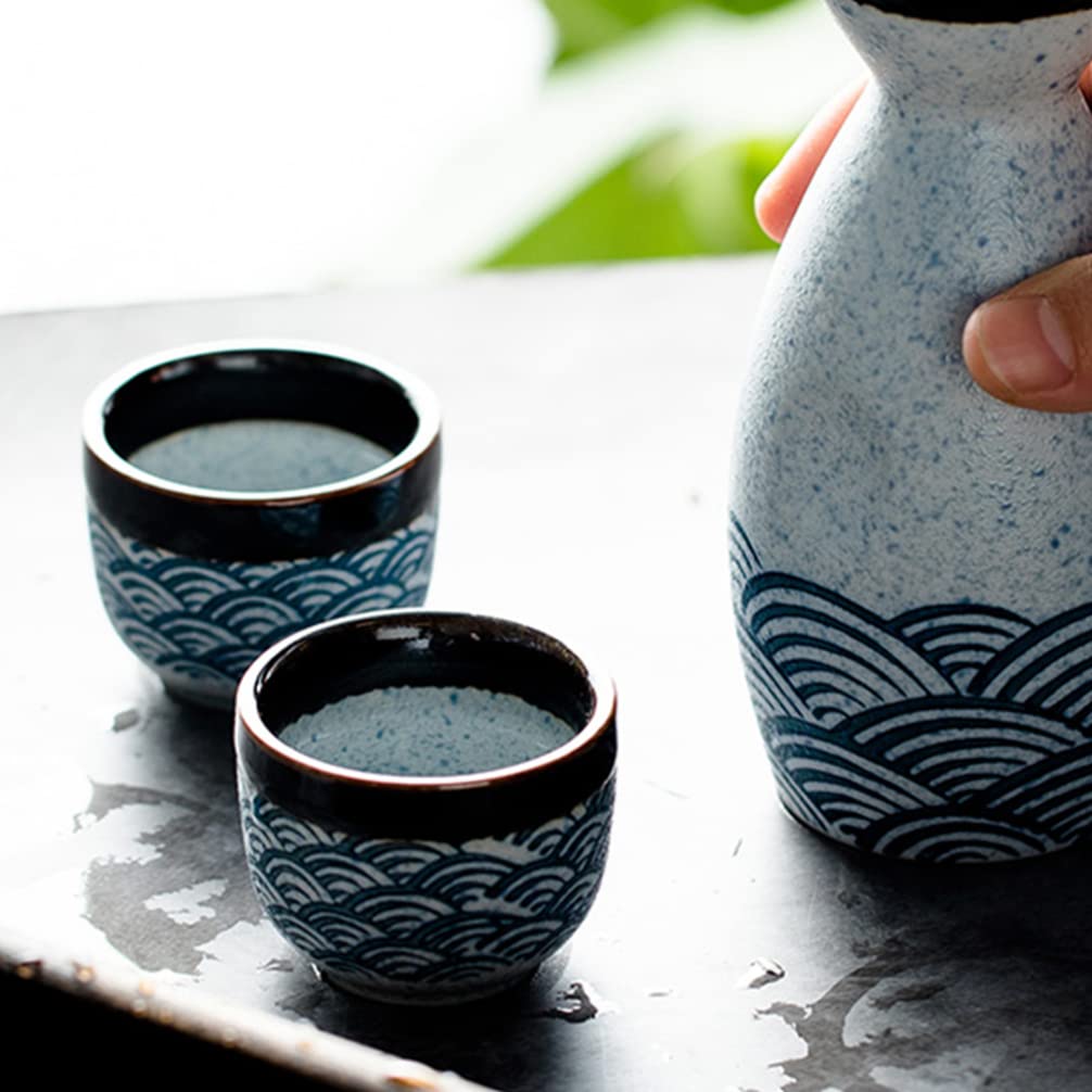 Kichvoe Japanisches Teetassenset und Leicht zu Reinigen 6 Stück aus Keramik mit Rundem Design Multifunktional für Haushalt und Büro