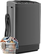 Portable Washing Machine 17.8Lbs, 2.4Cu.ft Full Automatic Portable Washer with 10 Wash Programs, 8 Water Levels & Drain Pump, Compact Laundry Washer for Home, RV, Dorm, Grey