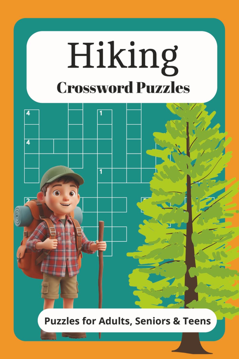 Hiking crossword puzzles: Crossword puzzles with Easy-to-Read Print about Hiking, Outdoors, Nature, and More. 6x9 inches, 121 pages 50+ Puzzles.... Gift for Vacations, Holidays and Relaxation.