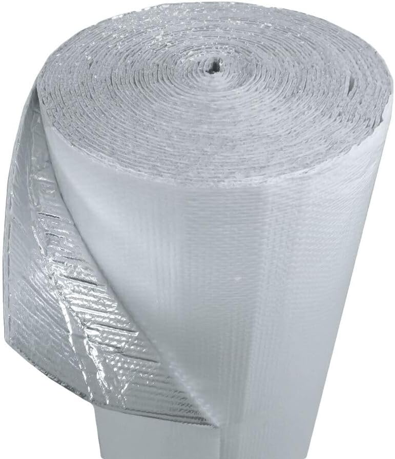 COLL7AWS 60" x 100' (500sqft) Double Bubble White Reflective Foil Insulation R8