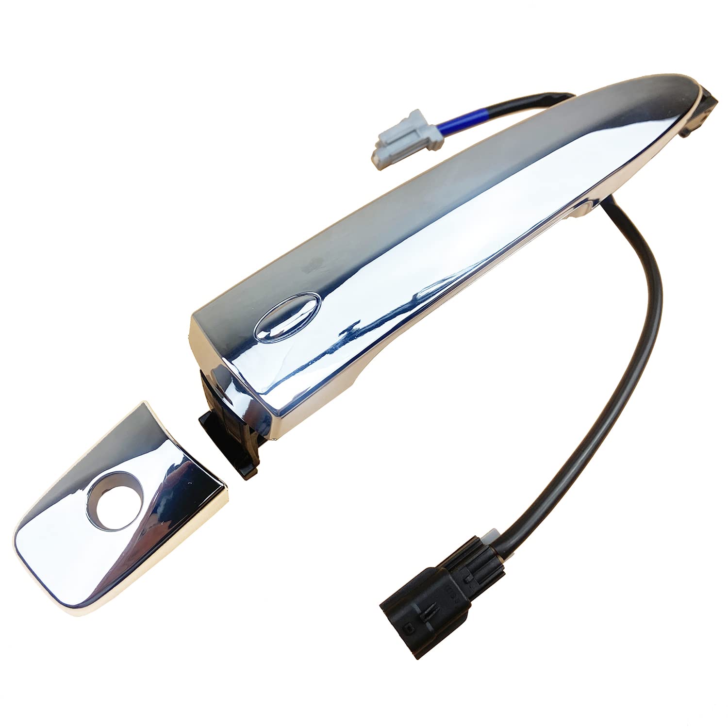 CheriezingExterior Door Handle Compatible for Leaf Maxima Murano Sentra 2009-2019 Front Left Driver Side - W/Smart Entry System W/Keyhole (FL)