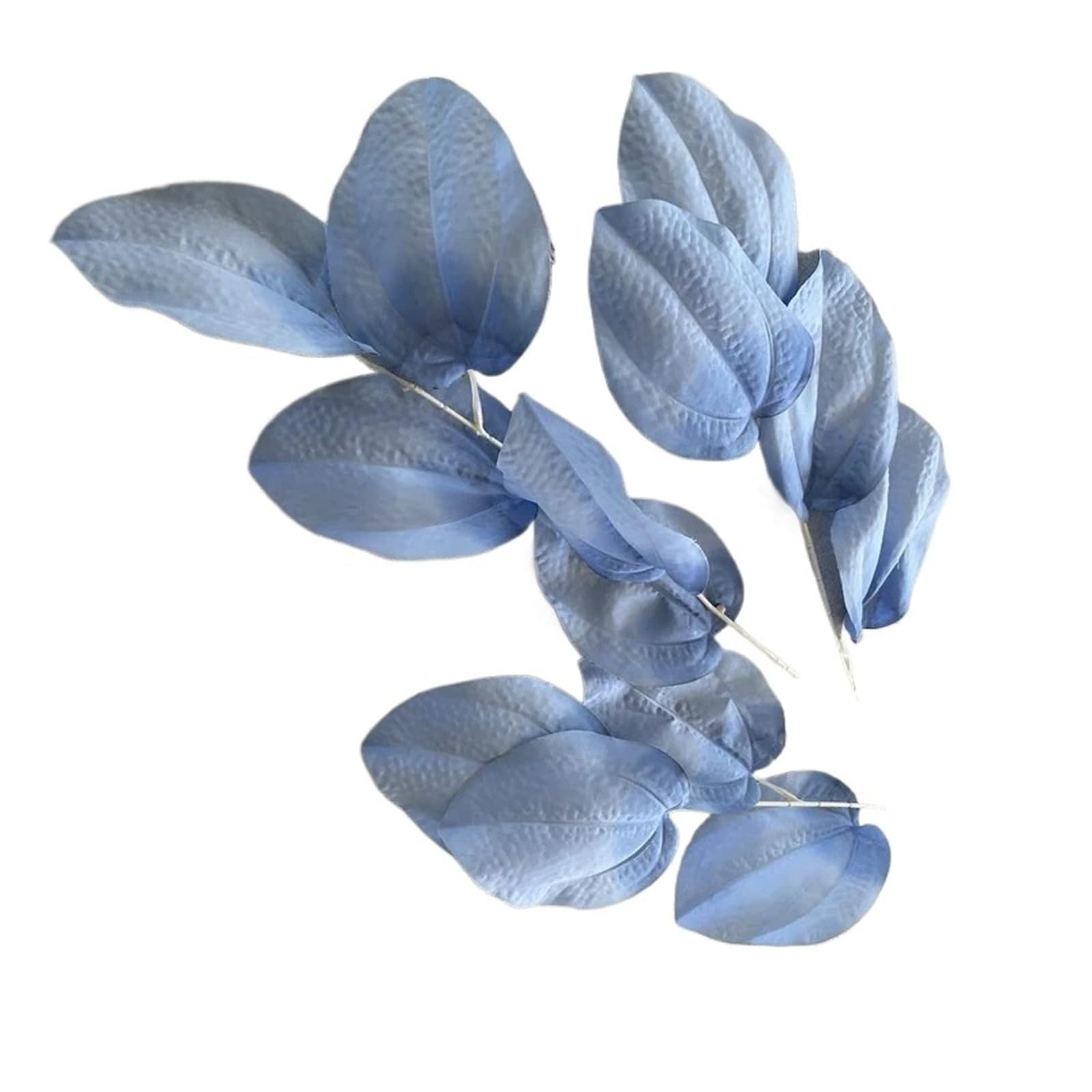 1PC Simulated Leaf Branch Green Plants Fake Flower Hotel Decor Bread Leaves Artificial Plant Garden Decoration(Light blue)