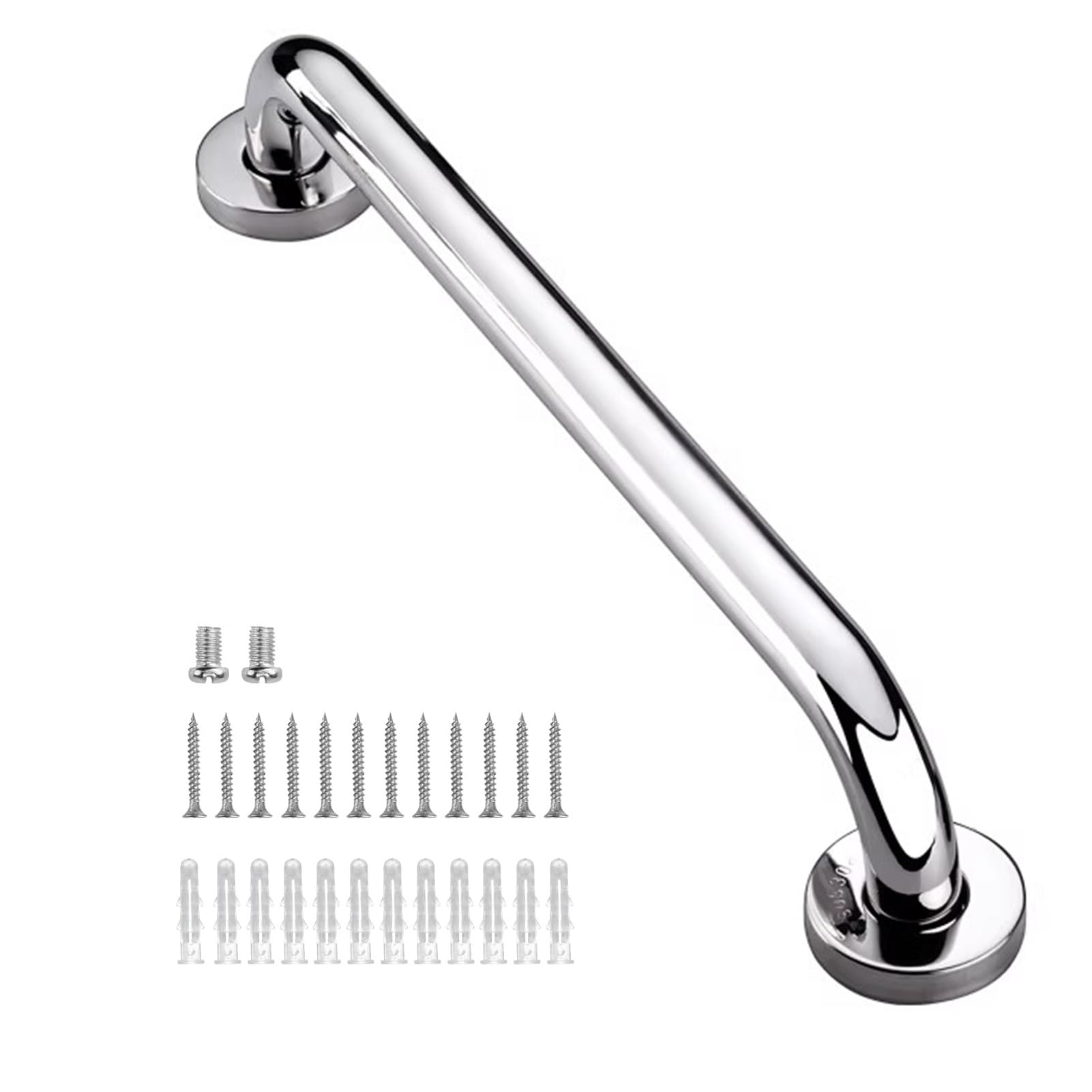 RRrawgff Stainless Steel Stair Handrail 80cm/1m/1.2m/150cm Wall Mounted Indoor Outdoor Stair Railing Bathroom Safety Handle(5ft/150cm)