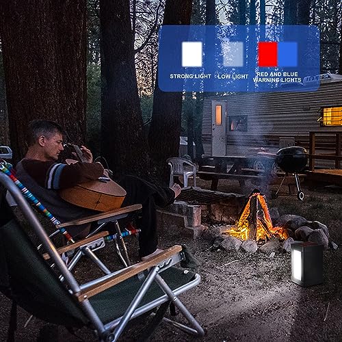 Lámpara frontal LED Kitness recargable con luz lateral externa blanca para camping 4