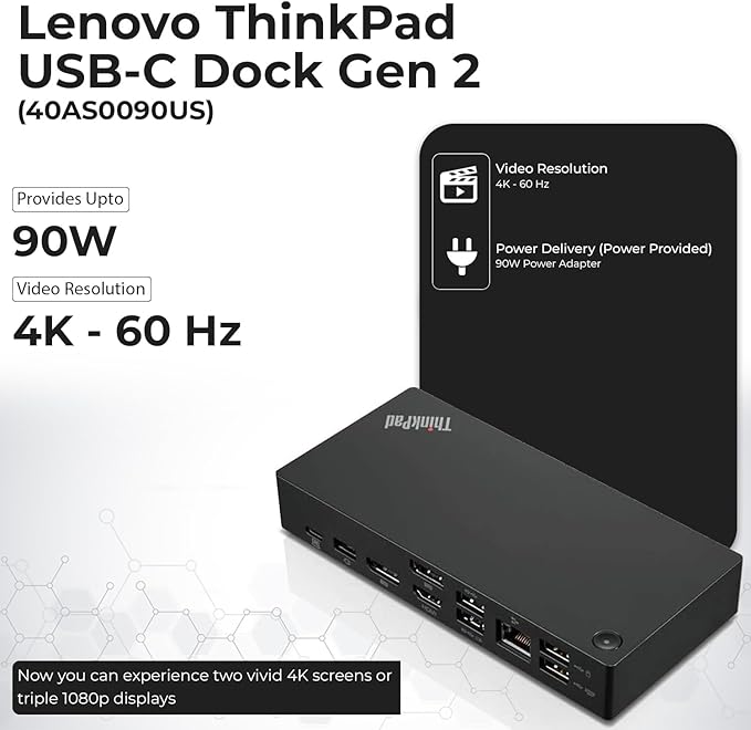 Docking Station ANYHDD 40AS0090US - 10 Puertos, 90W, 4K miniatura 3