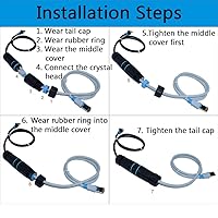 Vista 7 de 5 unids blindado RJ45 conector impermeable IP68 Cat5/5e/6 8P8C Ethernet LAN cable acoplador hembra a hembra adaptador de red al aire libre