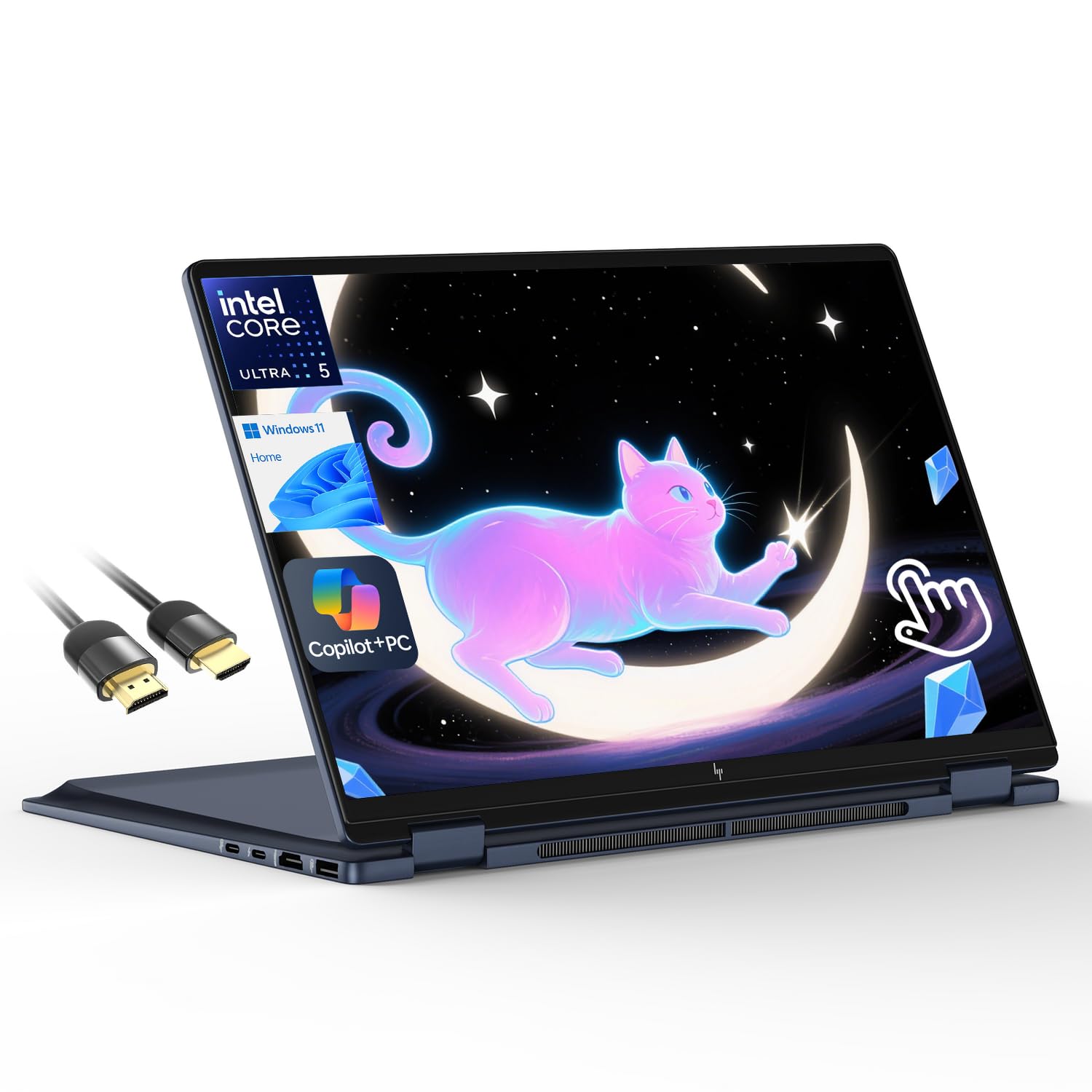 極美品HP OmniBook X Flip 14 OLED 2in1 ノートPC HP、有機ELを採用した14型2in1ノートPC「HP OmniBook X Flip 14 AI PC