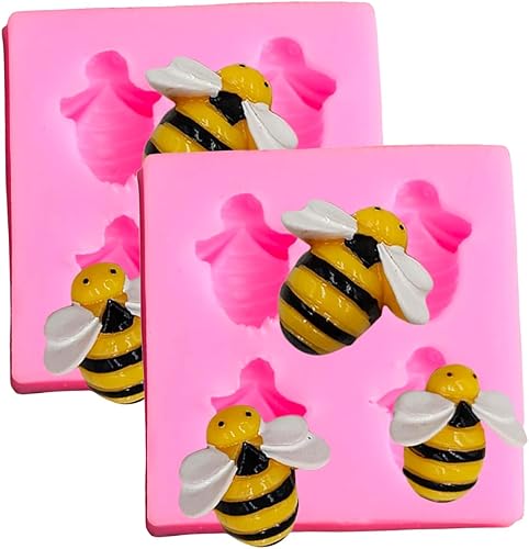 Molde de silicona de abeja de abeja pequeña para bricolaje, molde de jabón, pasta de goma, cupcake, decoración de pasteles, molde para fondant,
