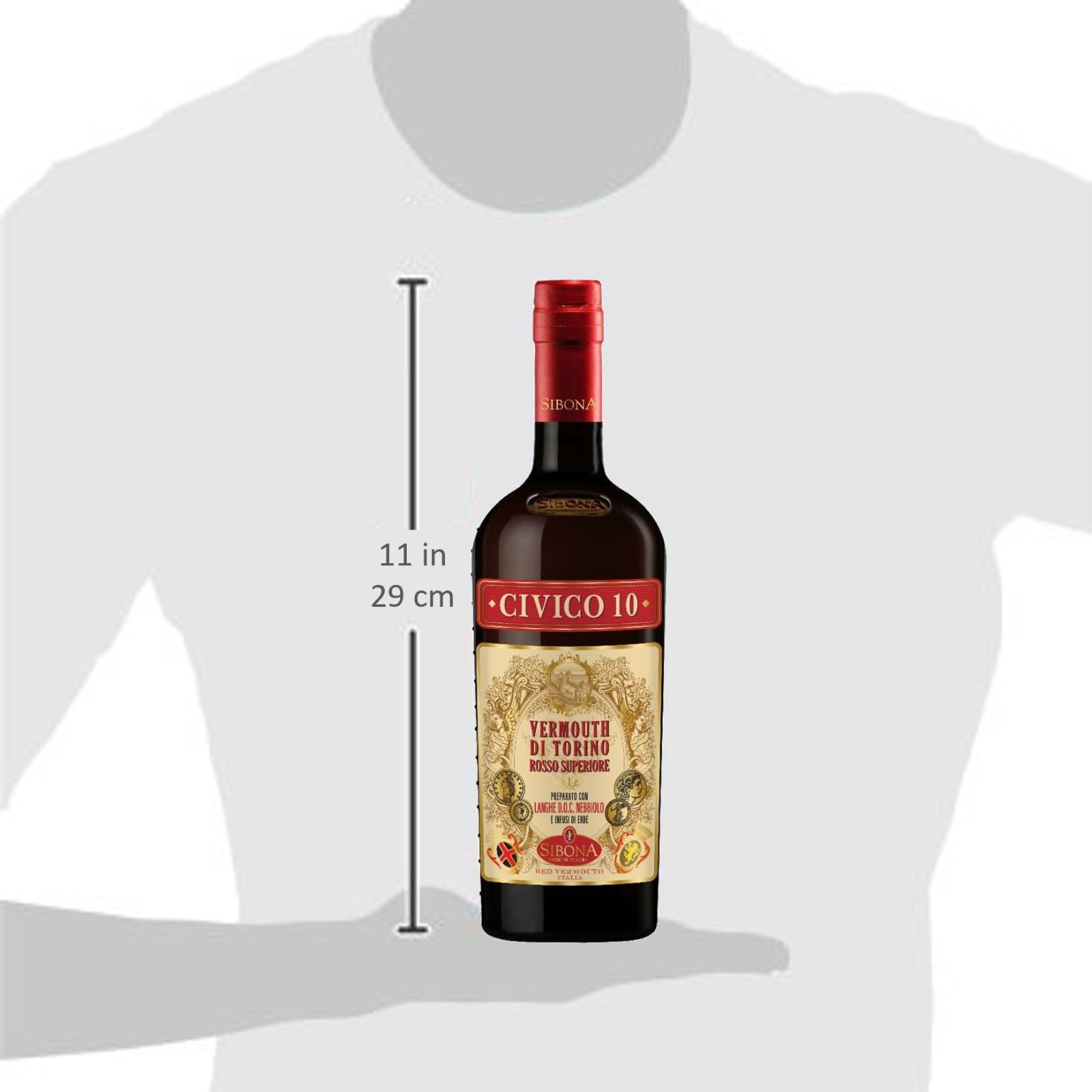Nº1 SIBONA Civico 10 Vermouth di Torino – Einzigartiger, erlesener Wermut aus Italien mit 18 % vol. Alkohol (1 x 0,75l)