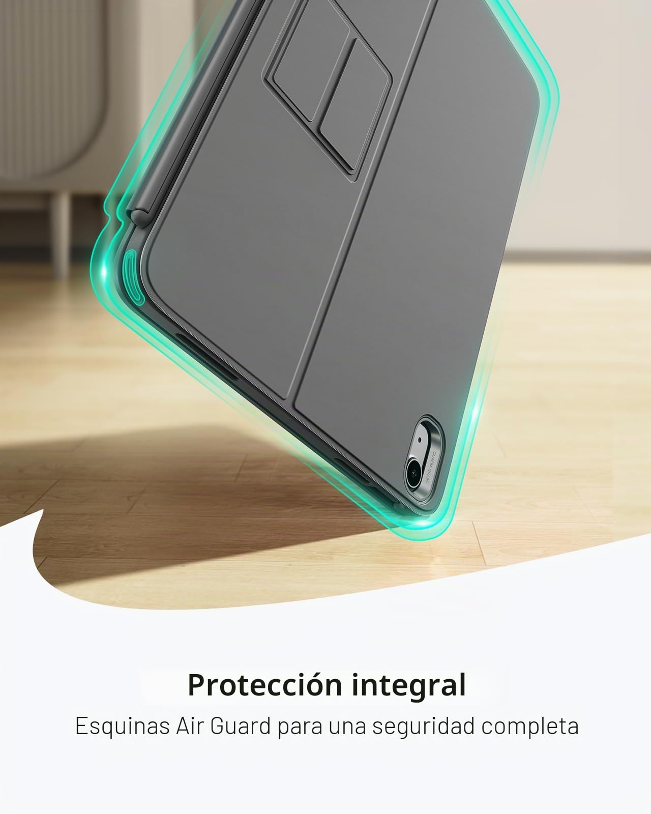 ESR Funda con teclado para iPad Air 11" (M4/M3/M2) & 5./4. Gen Flex, carcasa flexible con teclado ultraligero magnético extraíble con modos de escritura y visualización, gran trackpad de precisión