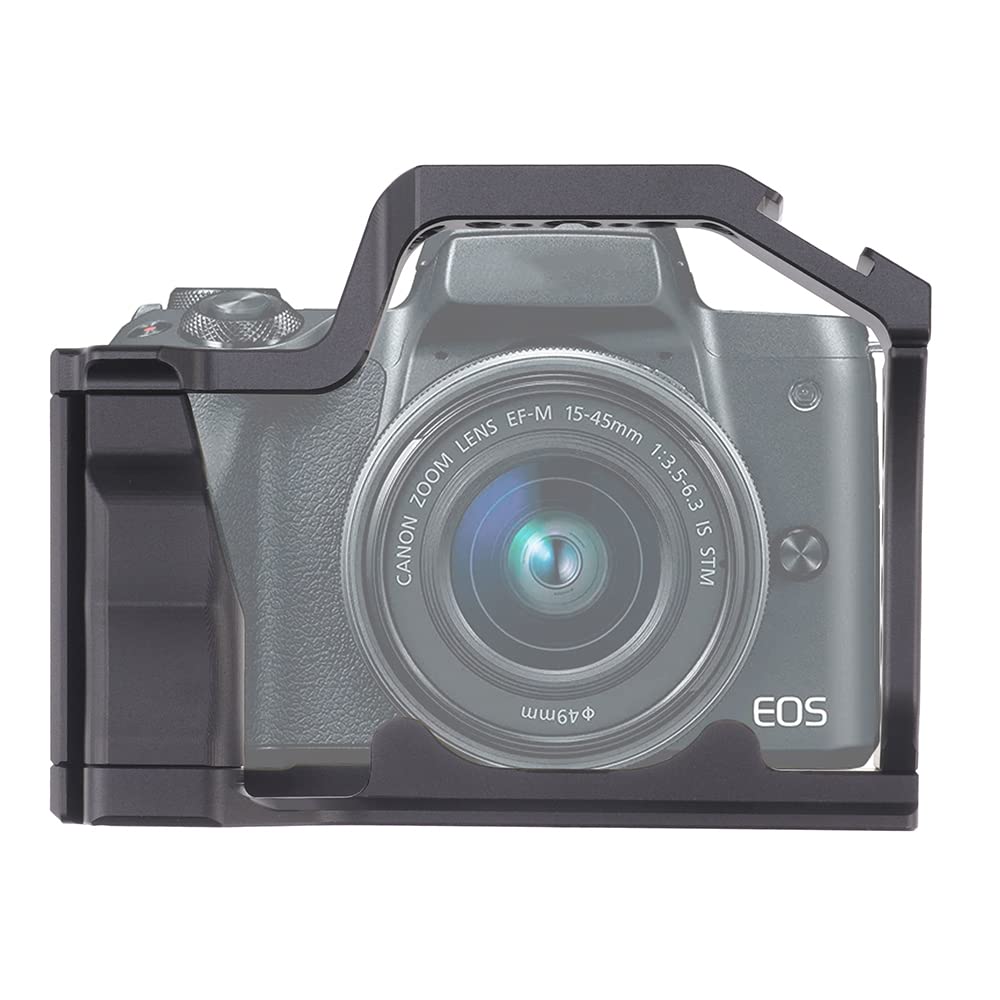 Aluminum DSLR Camera Cage Kit Stabilizer Cold Shoe for Canon M50 Mark II/M50/M5