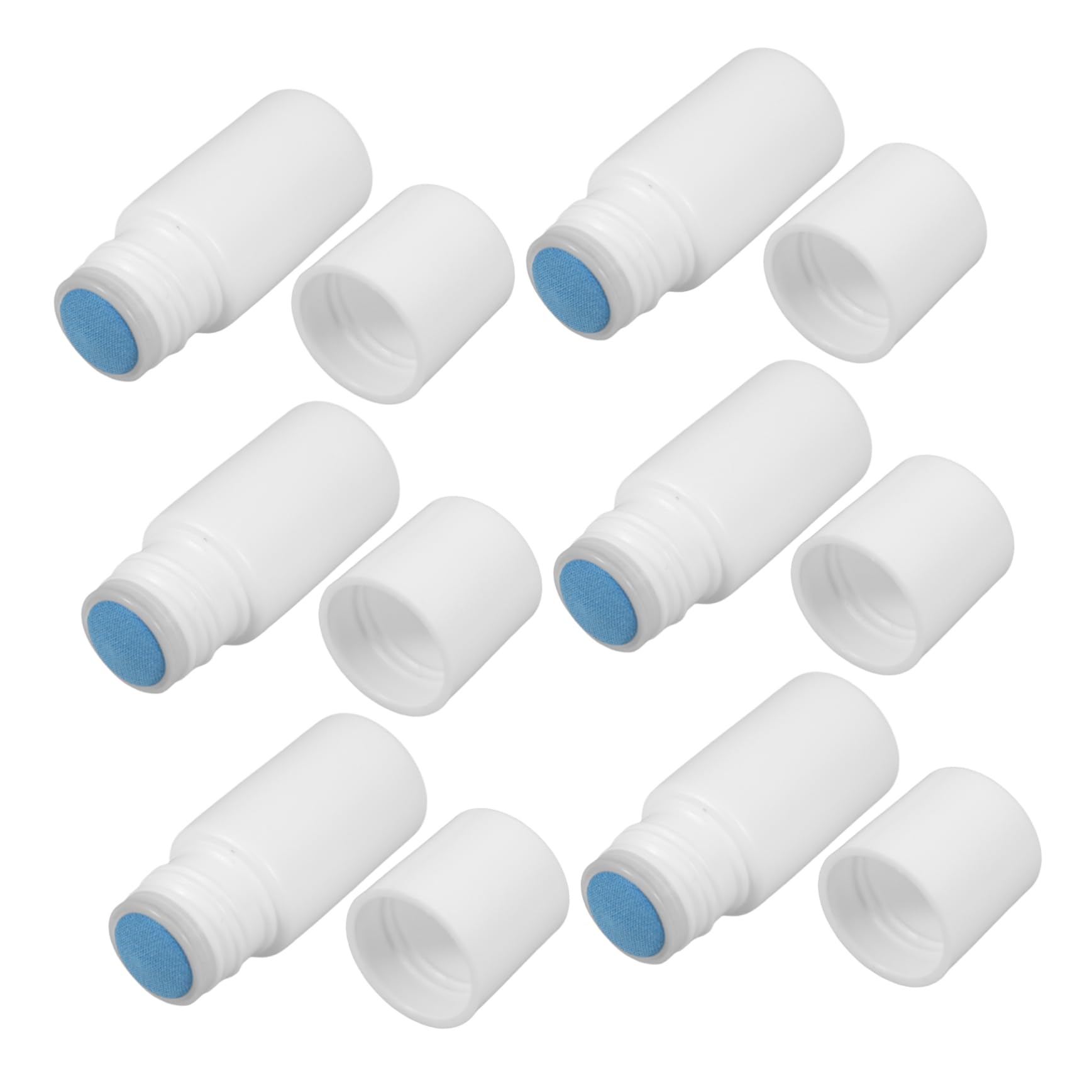 HEALLILY 6 flaconi vuoti con applicatore in spugna per liquidi, riutilizzabili, colla e per capelli, design compatto, ideale per viaggi, applicazione uniforme con plastica