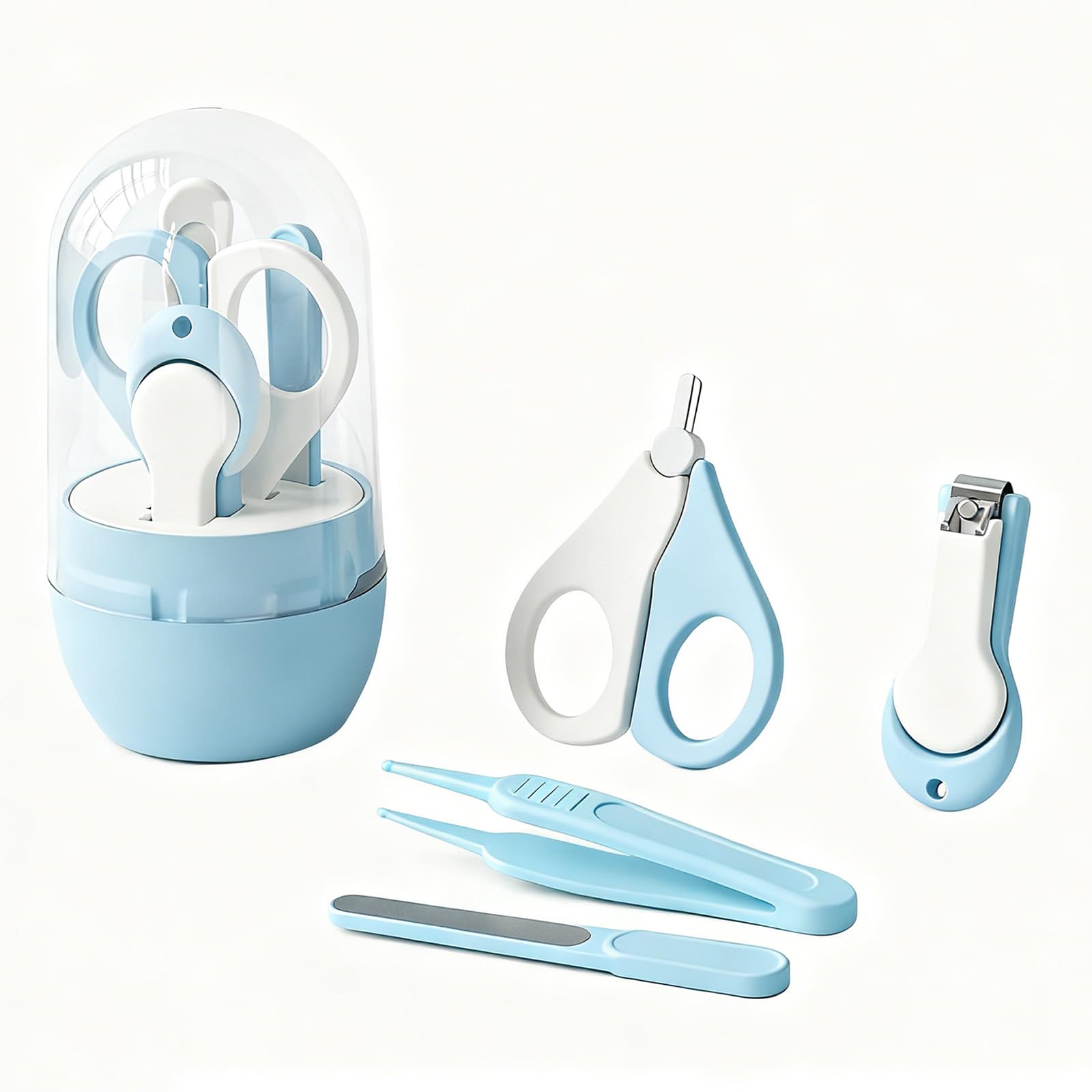 Kaiyzo Baby Nail Kit, Kids Nail Clipper, Baby Care Set for New Parents and Toddlers (Blue)