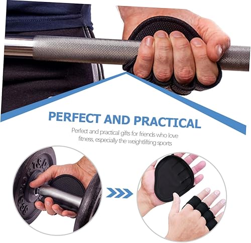 Miniatura 3 de 1 par de guantes de gimnasio para hombre, guantes de gimnasio para hombres, guantes de entrenamiento para levantamiento de pesas, almohadilla de